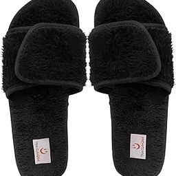 Soft Fur Velcro Adjustable Slides For Men & Women, boys & girls for Home, House, Bedroom Thong Anti skid Slippers for Winter & Summer-picture-16