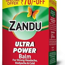 Zandu Ultra Power Balm | For Pain Relief from Strong Headache, Bodyaches & Cold | Bone, Joint & Muscle Care | 50 ML-27