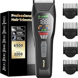 ENSSU Hair Clippers for Men Professional, Rechargeable Hair Trimmer Cordless Barber Clippers with 50mm Blade, Large LED Display, 180-Minutes Runtime for Home Hair Cutting-image-15