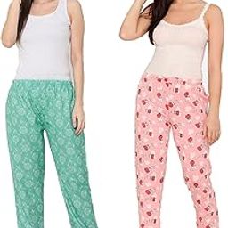 BlueBird Enterprises_Cotton Printed Pyjama–Soft Cotton Night Wear/Pyjama for Women Combo Pack of 2,Prints May Vary (Assorted Pyjama) (XXL, 2)-picture-49