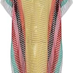 Swimsuit Cover Up for Women Knitting Vacation Sun Protection Clothing Yellow-image-5