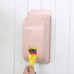 Shrux Wall Mount Container Holder Garbage Bag Dispenser Recycle Bag Storage Box Waste Collection Bin Doors Hanging Plastic Organizer Garbage Bin, Rubbish Desktop Boxes Holder(1Pcs) (Multicolor)-image-29