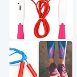 Digital Jump Rope Set, 2 Pack Adjustable 3M Skipping Ropes with Counter, Pink and White-image-55