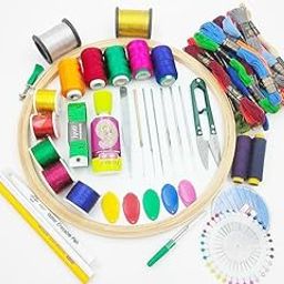 RuZuZ10 Hoop Aari/Maagam Work Materials, Embroidery kit for Beginners Combo(Pack of 36)-picture-5