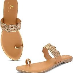Stylish Ethnic Slip-On Flats for Women with Sparkling Wavy Detailing-image-46