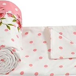 Mayas Collection Glace Cotton Single Bed Quilt Cover/Duvet Cover/Rajai Cover/Blanket Cover with Zipper (60X90 Inches,Multicolour) (Teal)-image-13