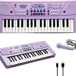 Gooyo GY-430CF Musical Piano Keyboard with Microphone | 37 Keys, 8 Rhythms, 8 Tones with 6 Demos & Song Record Feature | Dual Power Supply Source USB Cable (Included) & 3xAA Battery (Not Included)-image-84