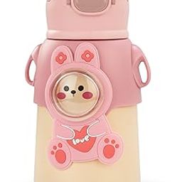 BAYBEE Cubby Baby Sipper Bottle with Soft Silicone Straw and Adjustable Strap | Spill-Proof & BPA Free Safe Sippy Water Bottle for Kids 6+ Months | Ideal Sipper for Baby, Toddlers & Schoolers-56