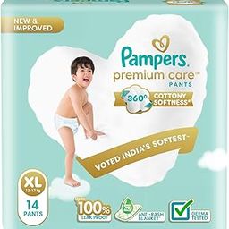Pampers Premium Care Pant Style Baby Diapers, X-Large (XL), 14 Count, 12-17 kg, All-in-1 with 360 Cottony Softness Diapers-25