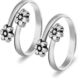 Exclusive 925 Sterling Silver Toe Rings for Women | Gift for Women and Girls | Bichiya| Accessories Jewellery | Certificate of Authenticity|?Comfortable-38