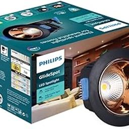 PHILIPS 7 Watt Rose Gold Reflector LED Ceiling COB Round Spot Light with Adjustable Tilt | Cut Out: 67mm | Warm White, Pack of 1 (Glide Spot)-7