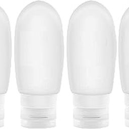 DIY Crafts Transparent Tube Silicone Refillable Travel Containers, Squeezable Travel Hard Tube Cosmetic Toiletry Containers for Shampoo Lotion Soap (Transparent, 3 Pack)-28