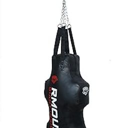 RMOUR Unfilled Heavy PU Dummy Punch Bag 3 Feet Face Boxing MMA Sparring Punching Training Kick Boxing Muay Thai with Hanging Chain-image-82