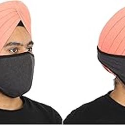Cotton Hosiery Turban Friendly Pagri Mask with Adjustable Tie Strap-image-29