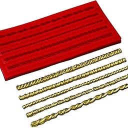 Get Inspired Rope Silicone Mold-5 Different Twisted Rope Design-Diy Fondant Gum Paste Resin Polymer Clay Mould-Cake Side Border Decoration-Art Craft Tool- Soft Reusable-White - 13X6X0.6 Cm-picture-17