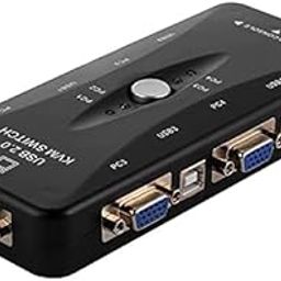 CARECASE 4 Port USB 2.0 KVM Switch VGA Video Sharing Switch Box Adapter for PC Monitor Keyboard Mouse Control. (CC-KVM-SWT-4UK))-20