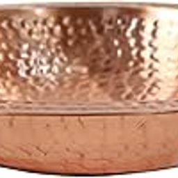 Achla Designs 201-9903 Hammered Solid Bowl w/Rim Birdbath, Satin Copper-image-9