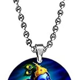 Lord Krishna Radha Purple Bead Chain Religious Pendant for Men and Women-picture-43