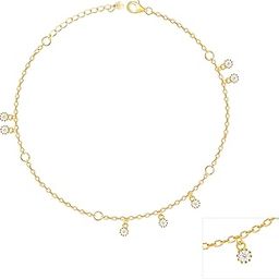 925 Silver Golden Captivating Anklet, (Single) Adjustable | Gifts for Girlfriend, Gifts for Women and Girls | With Certificate of Authenticity and 925 Stamp | 6 Months Warranty-image-78