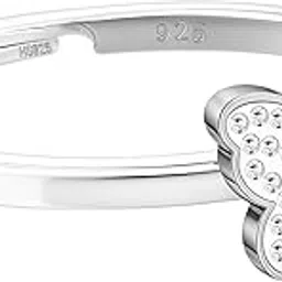 highspark 925 Sterling Silver Butterfly Adjustable Ring for Women | 92.5 Sterling Silver and Diamond like Brilliance Zirconia | Lovely Gift for Women-picture-30