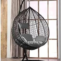 PRANYAX Hammock Single 1 Seater Swing Chair with Stand & Cushion Hammock Hanging Jhula for Indoor, Outdoor, Balcony,Home, Patio,Yard, Balcony, Garden-image-62