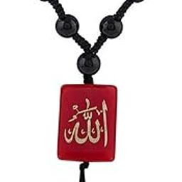 Clasic Design Tango Charlie Red and Black Crystal Round Pendant Necklace Chain for Men and Women-image-22