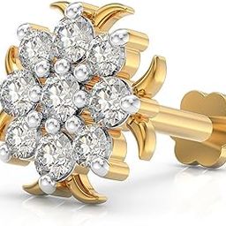 925 Sterling Silver 18K Gold Plated Radiant Blossom Nose Pin for Women and Girls | With Certificate of Authenticity and 925 Stamp-35