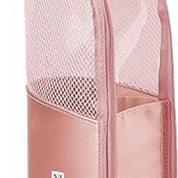 NFI essentials PVC Makeup Brush Organizer Bag for Women, Portable Makeup Brush Holder Travel Makeup Brush Case Standing Zipper Waterproof Cosmetic Brush Pouch-52