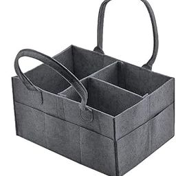 Raisa Cute Diaper Caddy Bag for Smart Mothers Baby Diaper Caddy Organizers Baby Wipes Felt Storage, Nursery, Foldable and Portable GREY ALT_72-image-10