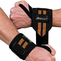 Boldfit Wrist Supporter for Gym Wrist Band for Men Gym & Women with Thumb Loop Straps - Wrist Wrap Gym Accessories for Men Hand Grip & Wrist Support Sports Straps for Gym, Weightlifting -(Yellow)-23