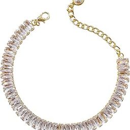 Gold Plated American Diamond Bracelet for Women, Anti-Tarnish Adjustable Tennis Bracelet, Handcrafted Stylish Jewellery for Anniversary, Birthday, Valentine's, Gifting, Office-image-66