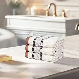 MYTRIDENT Indulgence by The Fireplace 3 Pc Face Towel,Super Soft,Intricate Design,Super Soft,30 CM X 30 CM,Zen-34