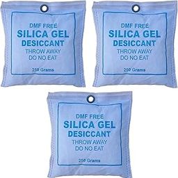 Silica Gel 250 Gm Pouch (Pack of 3) Dehumidifier Moisture absorbents Silica Gel Bags for Moisture, Room, Cupboard, Kitchen, Shoe,Wardrobe,Car,Camera, LensesEtc.-image-80