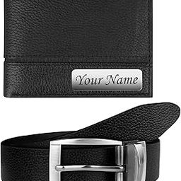 Personalized Wallet And Belt Gift Set For Men | With Name | Genuine Leather | Best Combo For Brother, Husband, Father, Boyfriend-8