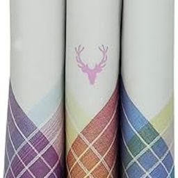Women's Cotton Color Border Casual Style Handkerchief (Pack Of 3) - Purple, Orange & Blue-image-45