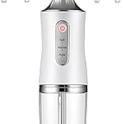 Plutlo Aqua Floss Oral Irrigator Water Flosser for teeth- 210ml | 3 Water Pressure Modes & 4 Nozzles, 1500mAh Battery | Rechargeable Dental Floss for Teeth Oral Care, IPX7 Waterproof (White)-10