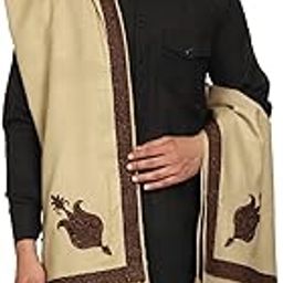 Men's Kashmiri Embroidered Wool Shawl-image-92