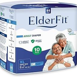 ElderFit Pant Style Adult Diaper Extra Large Size Unisex, High Absorbency & Leakproof (Waist Size: 35-54 Inch, 10 Counts)-image-62