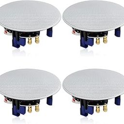 Herdio 320 Watts 2 Way Flush Mount Ceiling Speakers 4 Inches for Bathroom, Kitchen,Living Room,Office 4 Speakers-image-52