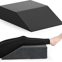 FOVERA Leg Elevator Pillow | Leg Elevation Pillow for Leg, Hip & Knee Pain Relief, for Leg Surgery, Varicose Veins, Fracture, Swelling, Phlebitis, Surgical Recovery (24 x 18 x 6 Inch, Dark Grey)-image-23