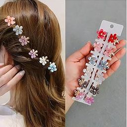 GF's® (12 Pcs) Mini Metal Hair Claw Clips Pack, Hair Accessories for Girls and Women (Assorted Colours)-image-93