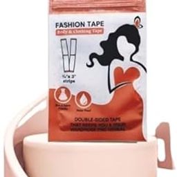 PRC HERBAL Double Sided Fashion Body Tape, Clear, 1.27 cm x 7.62 cm, 150 Strips for Clothes, Dress, Bra-image-96