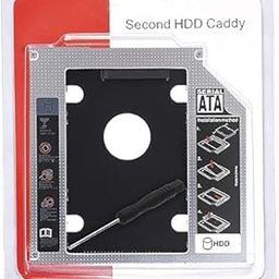 Wefly SATA 9.5mm Bay 2nd Hard Disk Drive Caddy for CD/DVD Drive Slot (Add Second 2.5" SATA HDD/SSD to Your Laptop)-1