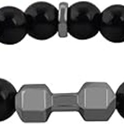 925 Silver Black Rhodium Dumble Beaded Bracelet For Him, Adjustable | Gifts for Men and Boys | With Certificate of Authenticity and 925 Stamp | 6 Months Warranty-50