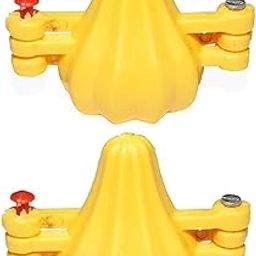 GS Plastic Modak Moulds Yellow - 5 cm x 5 cm Mould/Maker/Modak Sancha of Plastic Set of 2.-image-1