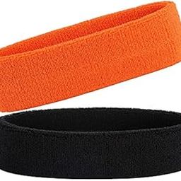 R-LON Workout Headband for Women & Men - Moisture Wicking & Non-Slip Exercise Hairband or Sports Sweatband -Ideal for All Sports Like Tennis, TT, Badminton, Running and Yoga (2 PC) A3-image-88