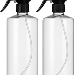 KRAKIN Empty Spray Bottles (500ml - Pack Of 2) | Transparent Plastic Spray Bottle | Durable, Leakproof, Multipurpose for Home, Garden, Cleaning, Car Care and More (PACK OF 2)-image-90