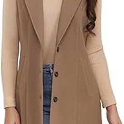 Plaid Vest for Women Fall Winter Sleeveless Blazer Jackets-23