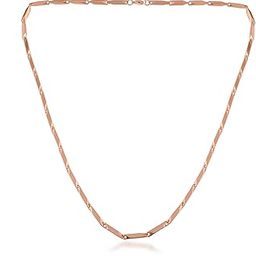 Stainless Steel Pink coloured Rose Gold plated Chain Necklace for Men Women (22 Inch/ 4mm Thick/52g=5.20 Tola), (SST4375CNCG)-image-49