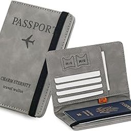 Smart Travel RFID-Blocking Leather Passport Holder: Essential for Men and Women's International Adventures!-picture-1